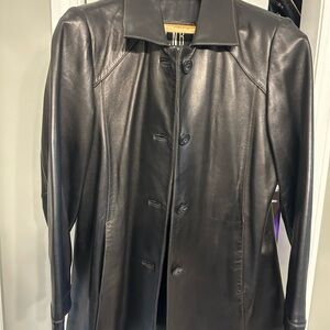 Black Leather Coat